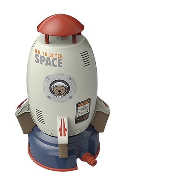 Space Rocket Jet Sprinkler Roterande Stänk Lekande vattenleksak white