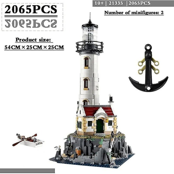 2023 New Electric Lighthouse 21335 2065st Montage Brick Kit Kids Education null none