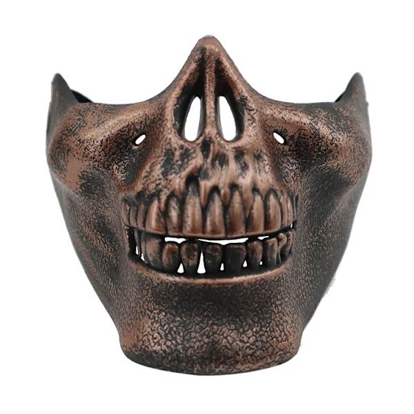 Cosplay Field Skallemask Halloween Full Face Skydd Horror Mask Dansfest Brown