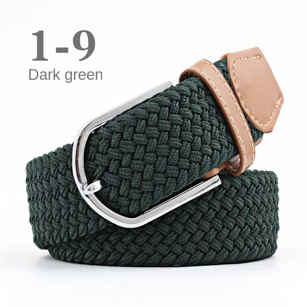 Bälte canvas tyg 26 färger storlek W26 - W36 skärp kläder dark green