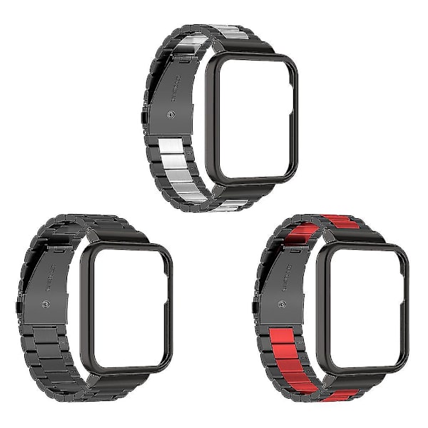 För Mi Watch Lite/redmi Watch Armbandsrem Slitstarkt armband Smartwatch-band Silver black silver none