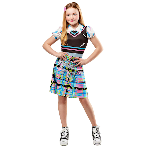 Monster High Girls Frankie Stein kostym Pink/Blue/Black 5-6 Years