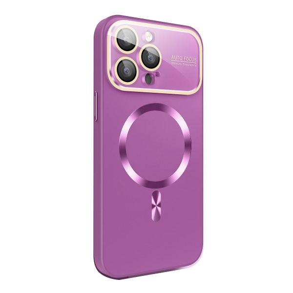 Magsafe- case kompatibelt med Iphone 15 Pro Max, reptåligt matt stötsäkert cover med helt kameralinsskydd Purple For iPhone 15 Pro Max