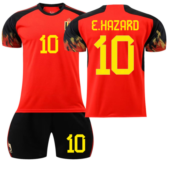 22 Belgien tröja hem NO. 10 Hazaro tröja #24