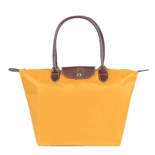 Axelväskor för kvinnor Le Pliage Tygväska Stor Nylon Damhandväska Yellow Small
