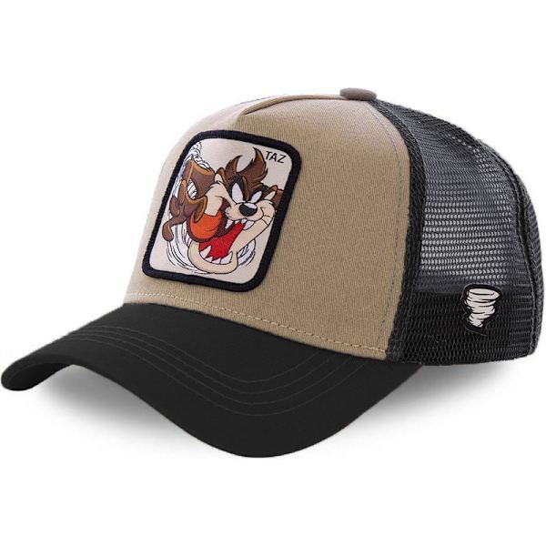 Cartoon Animal Baseball Hat Cyclone Bigmouth Khaki Svart