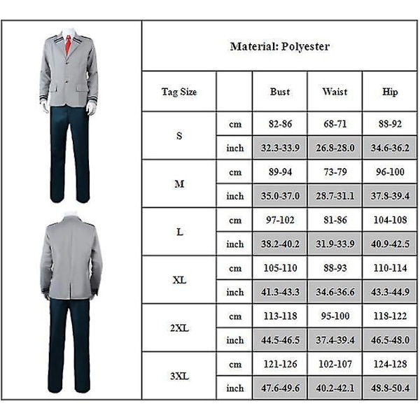 My Hero Academia Anime Cosplay Festkostym Midoriya Izuku Bakugou Katsuki Todoroki Shoto Blazer Uniform Outfits Presenter L