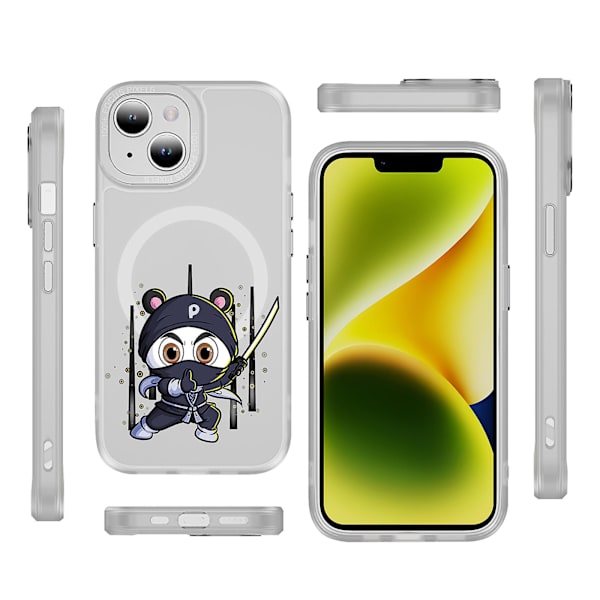 Creative Painted Pattern Matt Magsafe magnetiskt phone case Lämplig för Iphone och andra modeller Style M Transparent Ypcx0158