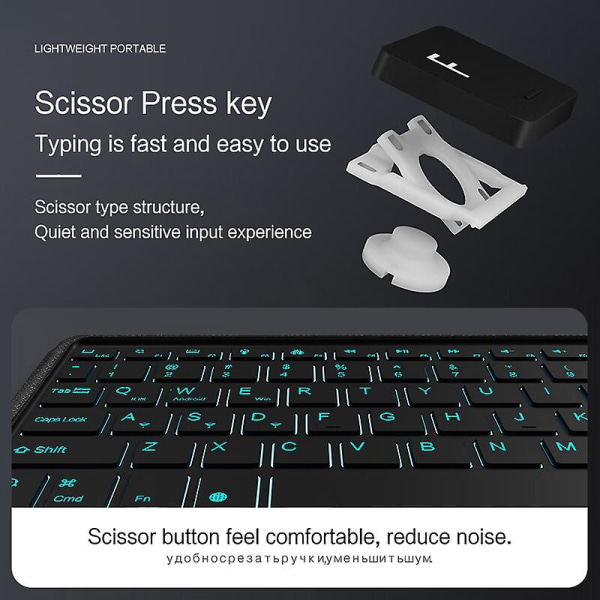 Avtagbart Bluetooth tangentbord för Oneplus Pad anti-scratch Tablet Case med pekplatta Black