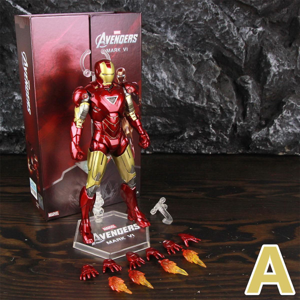 Zd Toys Marvel Iron Man Mk1 Mk2 Mk3 Mk4 Mk5 Mk6 Mk7 Mk42 Mk43 7&quot; Film Actionfigur Iron-man Mark 1 2 3 4 5 6 7 42 43 Legends C MK6 A - Boxed