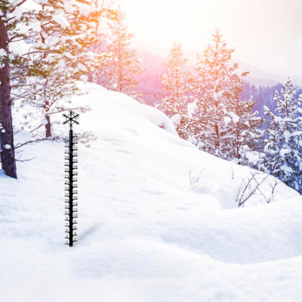 Juldekoration 36 tums snömätare utomhus, järnkonst snömätare, linjal, djupmätare, metallgård regnmätare för utomhusbruk G null none