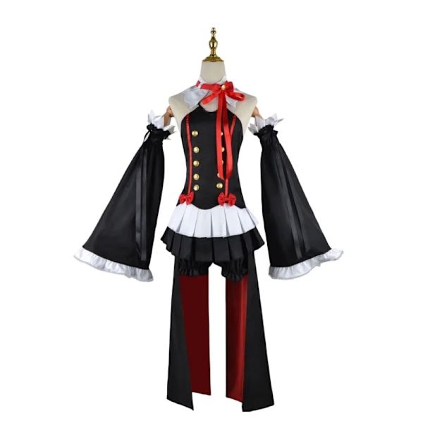 Krul Tepes Cosplay Kostym Anime Seraph of The End Owari No Seraph Krul Tepes Cosplay Peruk Häxa Vampyr Klänning Halloween Kläder L Only Costume