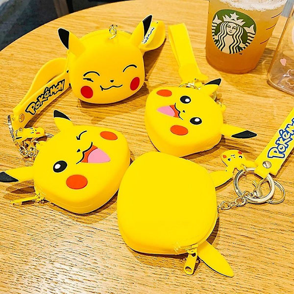 5 sorters myntplånböcker, docknyckelringar, Pikachu C