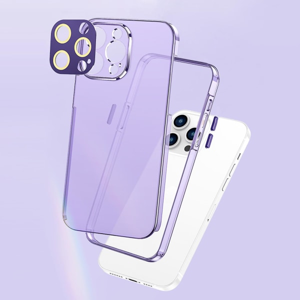 För Iphone 13 Pro Kristallklart cover Hybrid Tpu+pc Drop Protection Phone case med kameralinsskydd Transparent Blue