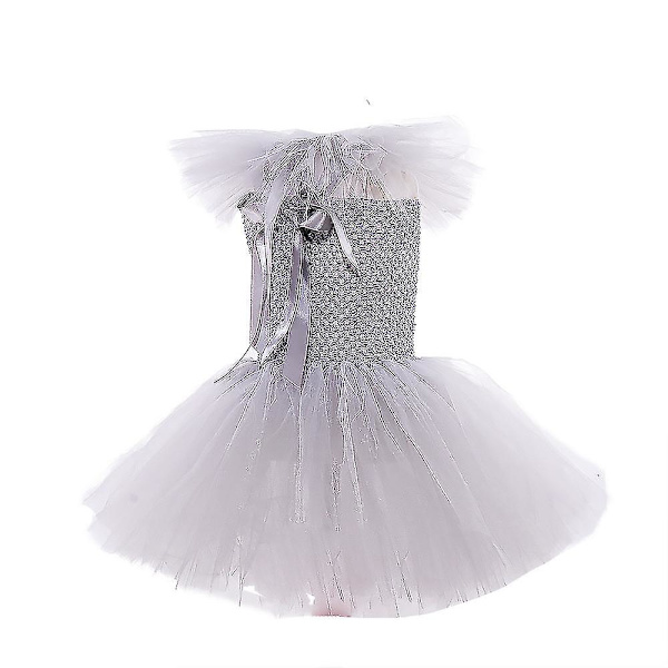 Pennywise Costume Kids Girls, Halloween Clown Costume It Cosplay Tutu Klänningar Med Handskar Och Röd Pompom Hårnål, Barn Fancy Dress Tyg 7-8 Years