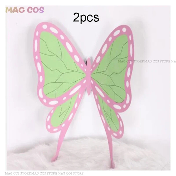 Shinobu Vuxna Barn Kochou Anime Cosplay Kostym Kanae Cosplay Kläder Fjäril Klämma Kvinnor Uniform Slayer Kappa Halloween Outfit L 2pcs Hairclip b