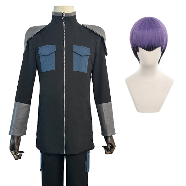 HOLOUN Kaiju nr 8 Anime Kafka Hibino Soshiro Hoshina Cosplay Kostym Peruk Monster Sweeper Company Uniform Rock T-shirt Byxor Co S Costume wig