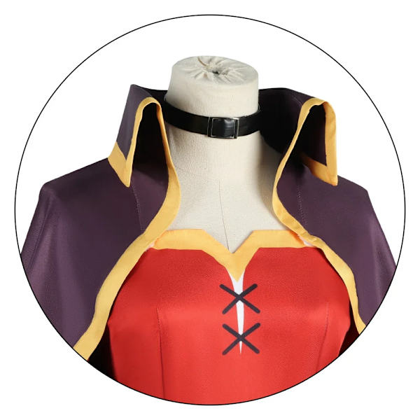 Anime Megumin Cosplay Kostym Kvinnor Trollkarl Klänning Outfits Megumin Cos Peruk Halloween Cos Kostymer XS A1 Cosplay Wig