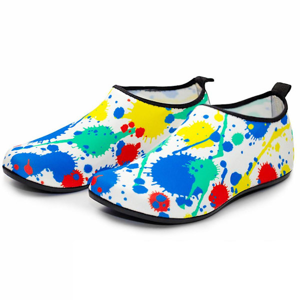 Unisex vattenskor Simning Dykstrumpor Sommar Aqua Beach Sandal Platt Sko Seaside Halkfri Sneaker Strumpor Toffel För män Kvinnor C 38-40 XL Graffiti