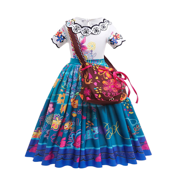 Disney Princessklänning 2024 Flickor Elsa Anna Mirabel Rapunzel Kostym Barn Födelsedagsfest Kläder Halloween Cosplay Encanto Frozen Anna Dress C 3-4T (110)