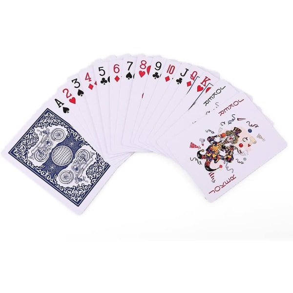12 kortlekar med spelkort (6 blå och 6 röda)