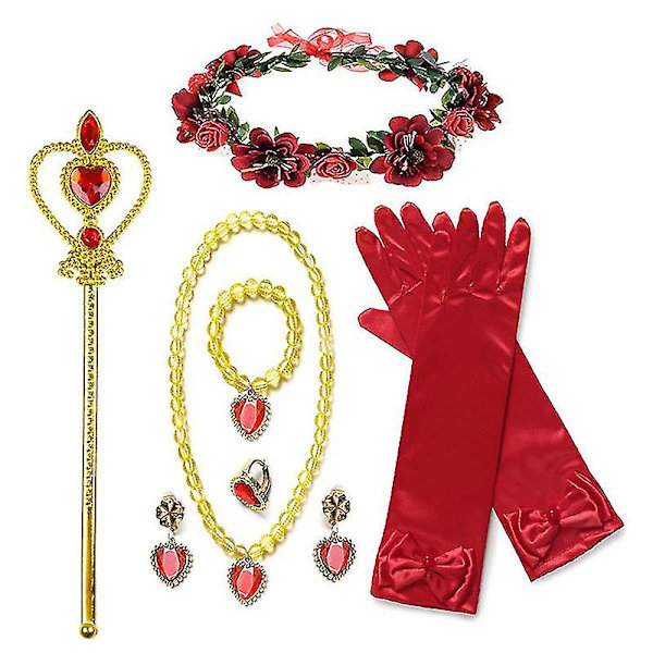 Moana Dress Cosplay Costume Oceania Girls Hula Kjol Kostym Peruk Klänning Halsband Banmo only accessories kit no dress 120