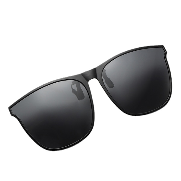 Polariserade Clip-on solglasögon Unisex Anti-Glare Grey
