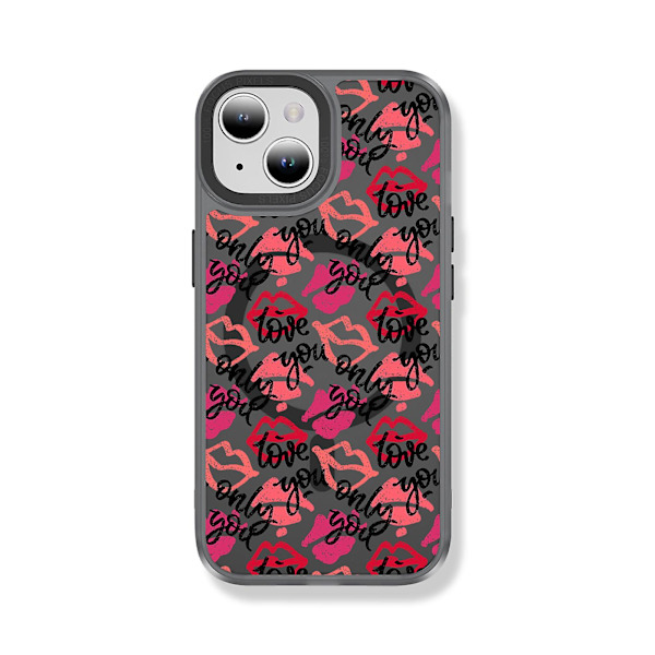 Creative Painted Pattern Matte Hudvänlig Magsafe magnetiskt phone case Lämplig för Iphone och andra modeller Style F Transparent Svart Ypcx