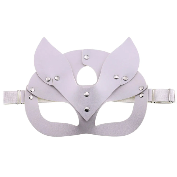 Kvinnliga masker i läder, halv ansiktsmask, räv cosplay läder Halloween fest bal punk vuxenspel leksaker tillbehör 1