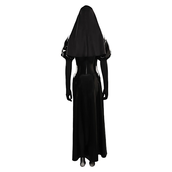 Nun Cosplay Kostym Kvinnlig Fantasia Sexig Jumpsuit Fantasia Rollspel Vuxna Kvinnor Fancy Dress Up Halloween Förklädnad Festdräkt XXXL Female