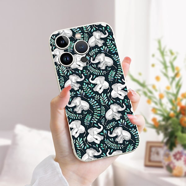 Creative Cartoon Tpu Gummi Stötsäkert Phone case För Iphone 15 Case Series Stil E Vit Ypdt0465