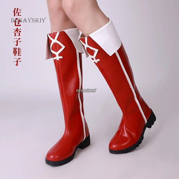 Anime Puella Magi Madoka Magica Sakura Kyoko Kostym Cosplay Kläder Peruk Cosplay Stridsklänning Cosplay Magisk Tjej Kvinna Set XXL SHOES