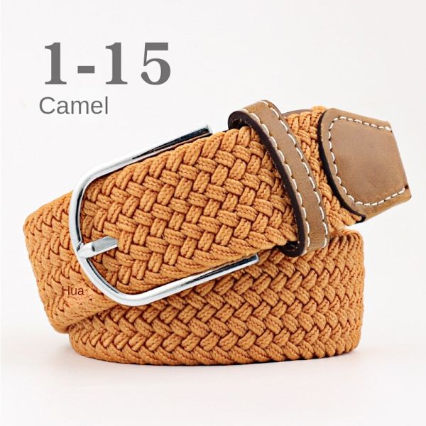 Bälte canvas tyg 26 färger storlek W26 - W36 skärp kläder Camel