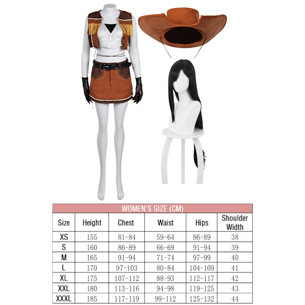Tifa Cosplay Baddräkt Anime Game Final Cos Fantasy VII Peruk Mössa Sexig Underkläder Kvinnlig Halloween Fest Roll Fantasia Outfit XXXL F Clothes wig hat