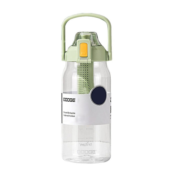 Vattenflaska - Läckagesäkra Bpa-fria vattenflaskor, låsfunktion och fällbart lock, dricksvattenkoppar Green 1000ml