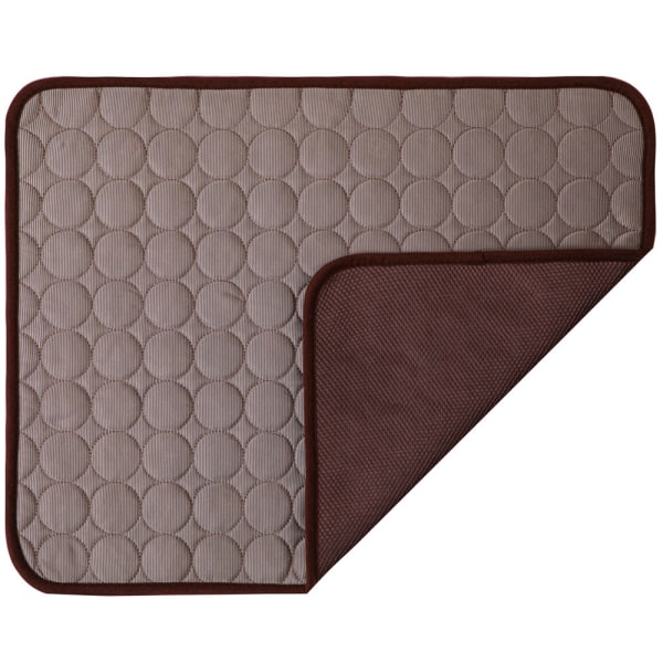 Summer Pet Ice Mat Kennel Ice Silk Mat Brun 50*40--S