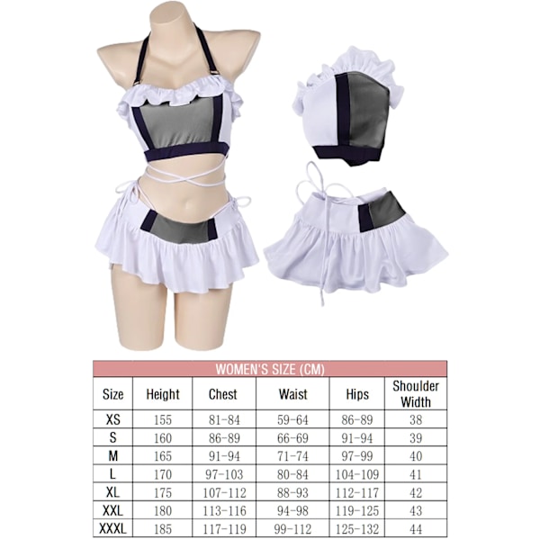 Tifa Cosplay Baddräkt Anime Game Final Cos Fantasy VII Peruk Mössa Sexig Underkläder Kvinnlig Halloween Fest Roll Fantasia Outfit XS Female E