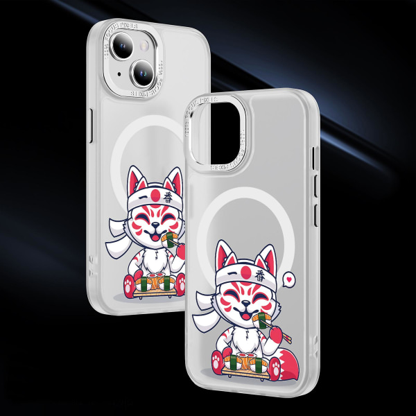 Creative Painted Pattern Matte Hudvänlig Magsafe magnetiskt phone case Lämplig för Iphone och andra modeller Style I Transparent Ypcx0122