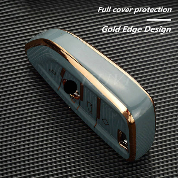 Tpu Gold Edge Design bil för nyckel till case för 320li 3/5/7 Series Gt528 White