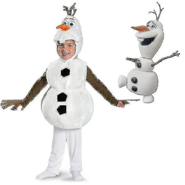 Söta barn Olaf Juldräkt Tecknad Snowman Party Toddler New-3 L 120*130CM