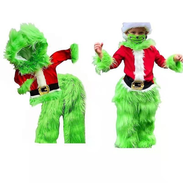 Grinch Grön Grinch Halloween Cosplay kostym Barn utklädda