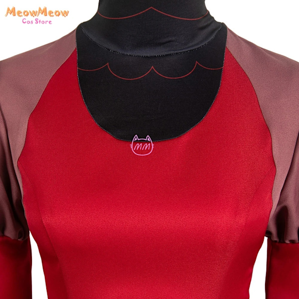 Hazbin Rosie Cosplay Röd Klänning Hotel Overlord Kläder Spik Anime Cosplay Kostym Dräkt Kvinnor Fancy Halloween Fest Vuxen Outfit XXXL Dress