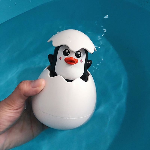 Baby Barn Söt Anka Pingvin Ägg Vattenspray Sprinkler Badrumsstänk Dusch Simvatten Vattenleksaker För barn Present C 1pcs penguin