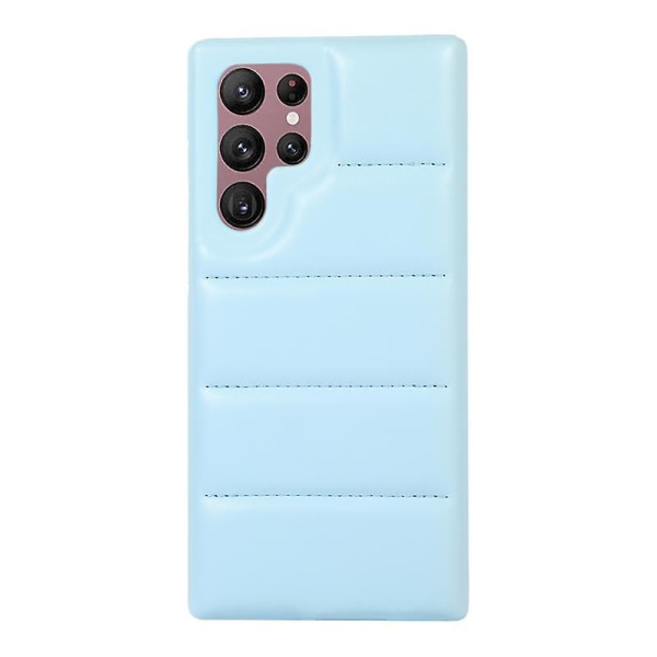 3d Puffer dunjacka Stötsäkert case som är kompatibelt med Samsung Galaxy S22 S22+ S22 Ultra S22 Ultra Blue