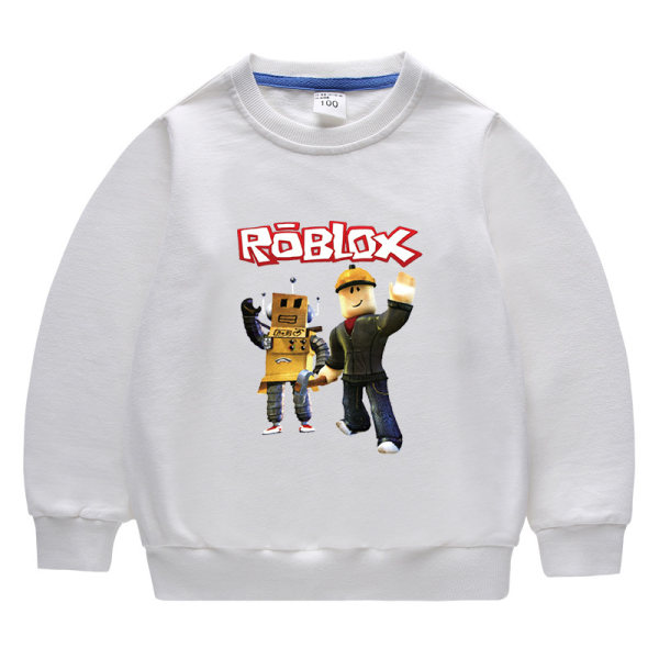 Roblox barn rund hals tröja - vit 90cm