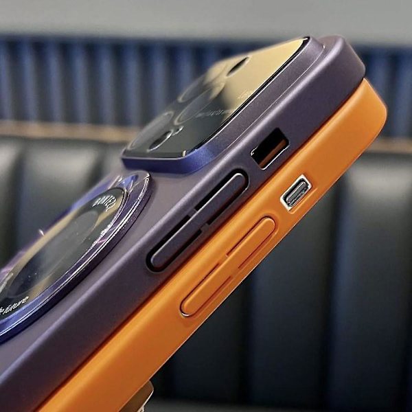 Phone case kompatibelt Iphone 15 Pro Max/15 Pro/15 Stort fönster med magnetiskt fäste för läckageetikett, 15 Pro Max case Coffee for iPhoen 15 Pro
