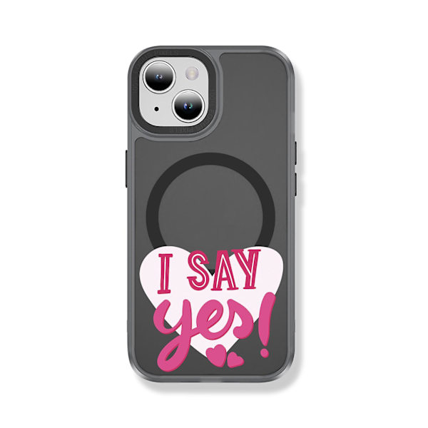 Creative Painted Pattern Frosted Magsafe Magnetic Phone Case Lämplig för Iphone 15 Case och andra modeller Style J Transparent Black Ypcx0272