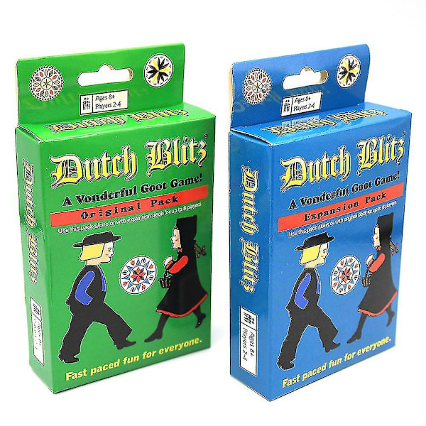 Dutch Blitz Dutch Blitz Basic Plus Expanded Family Partyspelkort Partyspelkortspel Green Basic Version