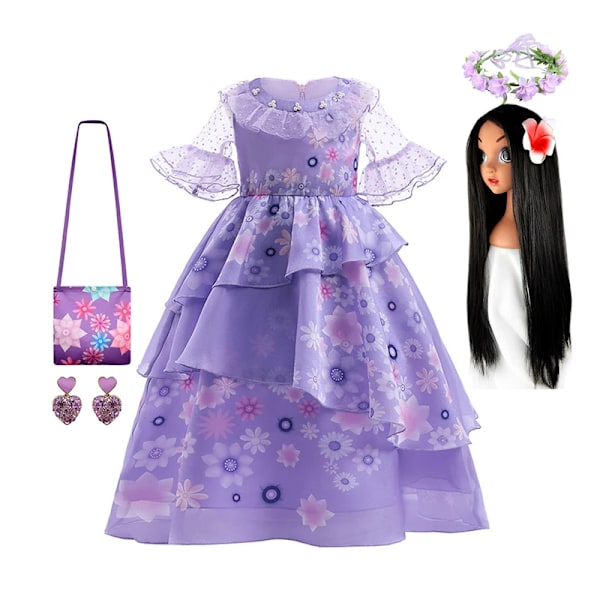 Encanto Isabella Mirabel Prinsessklänningar för flickor Barn Halloween Födelsedag Bal Karneval Fest Barn Cosplay Kostym I Isabella sets 100(size 2T)