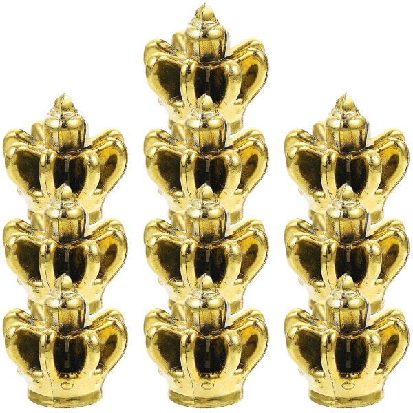 10 st Mini Crown Berlocker DIY Mini Crown för pysselhantverk Smyckenstillverkning Presentdekoration Golden 1 1.8X1.8X1.7cm